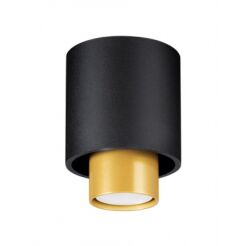 Oprawa sufitowa natynkowa NESI SL.0982 SOLLUX LIGHTING czarno-złota