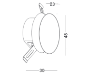 LAMPA SCHODOWA ELKIM LESEL 014 Designerska 3 kolory 3000K / 4000K LED wykonana z aluminium - 5