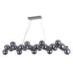 LAMPA WISZĄCA CABELLA PND-5252-A-25-CH+SMK ITALUX  MOLEKULARNA NIETUZINKOWA DYMIONE SZKLANE BAŃKI G9 - 2