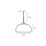 Lampa wisząca Chicago - P01659CH Cosmo Light klosz w kolorze chromu  kształtem przypomina kroplę płynnej  szkłą - 4