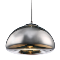 Lampa wisząca Chicago - P01659CH Cosmo Light klosz w kolorze chromu  kształtem przypomina kroplę płynnej  szkłą