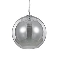 Lampa wisząca NEMO OPAR SP1 D40 Ideal Lux  094229  posiada okrągły szklany klosz w kolorze szkła dymionego