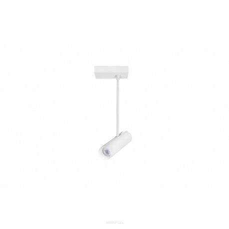 Lampa Sufitowa LENS SQUARE AZ3513 Azzardo biała tuba nóżce ruchoma prostokątna podsufitka