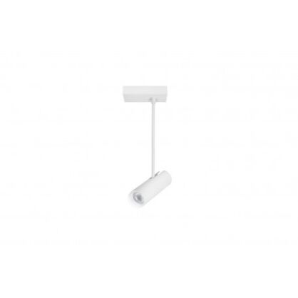 Lampa Sufitowa LENS SQUARE AZ3513 Azzardo biała tuba nóżce ruchoma prostokątna podsufitka