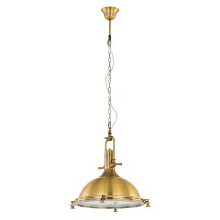 Lampa wisząca Madison Italux MA04099CB-001 lampa jest wykończona w kolorze antycznego brązu w stylu industrialnym posiada przesłonę która zapobiega oślepieniu