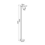 Lampa podłogowa DORIA 4259 Argon Czarno - złota 160 cm - 2