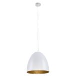 Lampa wisząca EGG M 9021 Nowodvorski Elegancka półokrągła lampa biało-złota - 2