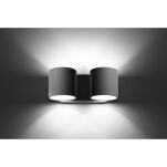 Kinkiet ORBIS  Sollux SL.0661 dwie szare tuby prosty nowoczesny design  - 3