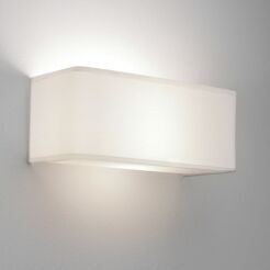 Lampa ścienna Ashino - Astro 0767 biały abażur tkanina nowoczesna prostokątna 1166002
