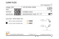 Reflektor LUMI FLEX AZ4561 Azzardo czarny na elastycznym ramieniu 2 kąty świecenia LED - 4