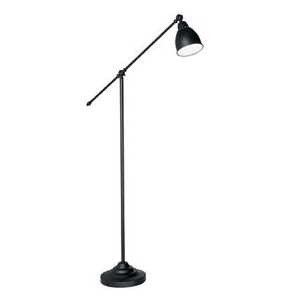 Lampa podłogowa NEWTON PT1 CZARNY Ideal Lux 003528   z metalu, posiada regulowane ramię i klosz