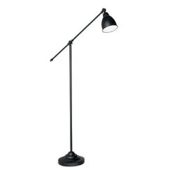 Lampa podłogowa NEWTON PT1 CZARNY Ideal Lux 003528   z metalu, posiada regulowane ramię i klosz