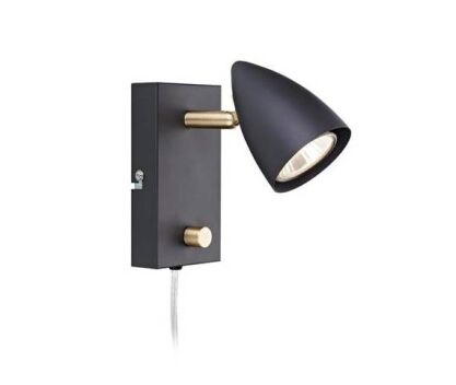 Lampa ścienna CIRO 106318 Markslojd czarny z włącznikiem i ściemniaczem
