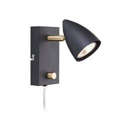 Lampa ścienna CIRO 106318 Markslojd czarny z włącznikiem i ściemniaczem
