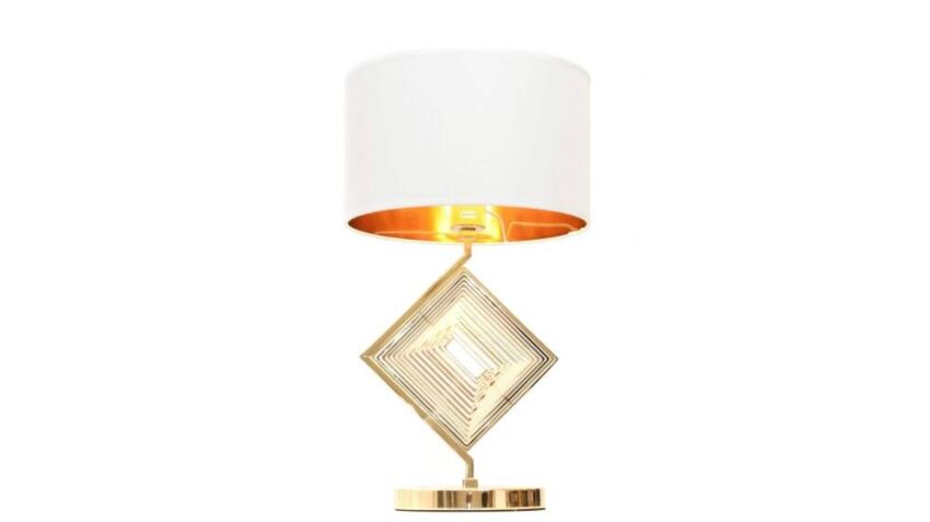 GLAMOUR LAMPA NOCNA BIAŁO-ZŁOTA BENARDI LDT 5529 (WT+GD) LUMINA DECO