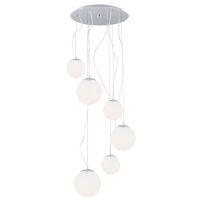 Lampa wisząca OPTICA 2530 Argon Nowoczesna 6 białych kul ze szkła