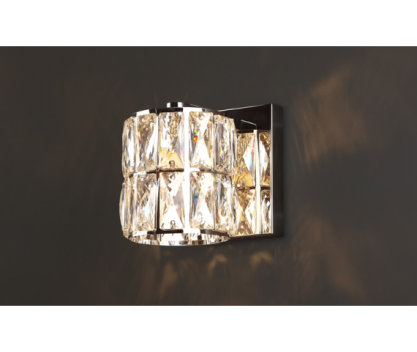 Lampa ścienna Kinkiet Diamante I W0205 Maxlight okrągły pałacowy kryształ 