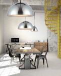 Lampa wisząca MODENA 50 AZzardo FB6838-50 CH AZ1401 wykonana jest z metalu w kolorze chromu półokragła idealna do kuchni - 2