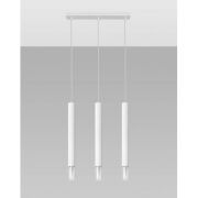 Lampa wisząca WEZYR 3 SL.0959 SOLLUX LIGHTING 3 białe tuby szklana końcówka