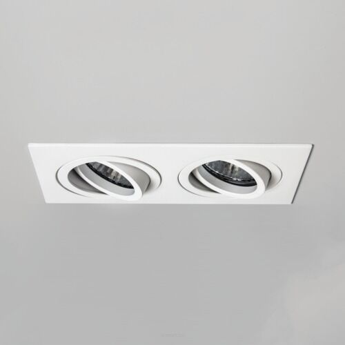 Lampa sufitowa wpuszczana Taro Twin Fire Rated 5710 biała podwójna techniczna regulowane pierścienie
