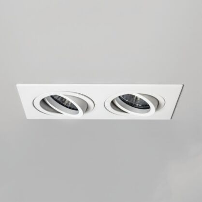 Lampa sufitowa wpuszczana Taro Twin Fire Rated 5710 biała podwójna techniczna regulowane pierścienie
