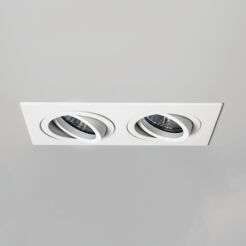 Lampa sufitowa wpuszczana Taro Twin Fire Rated 5710 biała podwójna techniczna regulowane pierścienie