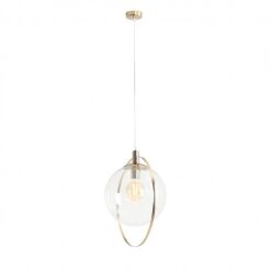 Lampa wisząca AURA GOLD transparentna kula ze złotym wykończeniem ALDEX 1065G30  