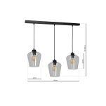 Lampa wisząca SANTIAGO CLEAR 3 kieliszki 3xE27 MLP6608  - 3