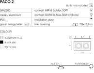 Lampa sufitowa wpuszczana nowoczesna aluminium Paco 2 AZzardo GM2201 AL Az0798 - 2