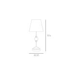  Lampa stołowa Monaco Cosmo light -  T01230WH  Biały klosz podstawa wykonana ze szlifowanego szkła   - 3