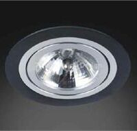 Oprawa sufitowa wpuszczana Puro Nero z metalu czarna pierścień w kolorze aluminium techniczna okrągła