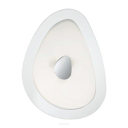 Plafon GEKO PL4 BIAŁY Ideal Lux  116112 Dyfuzor jest wykonany ze szkła w zewnętrznej części lampy przezroczysty w środku natomiast biały metalowa rama centralna część w kolorze chromu