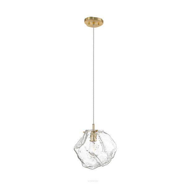 LAMPA WISZĄCA LAMPA WEWNĘTRZNA ROCK PENDANT P0488-01B-U8AC ZUMA LINE E27 METAL / SZKŁO  ZŁOTY 