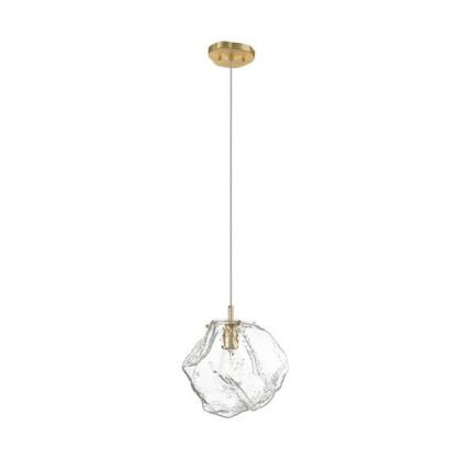 LAMPA WISZĄCA LAMPA WEWNĘTRZNA ROCK PENDANT P0488-01B-U8AC ZUMA LINE E27 METAL / SZKŁO  ZŁOTY 