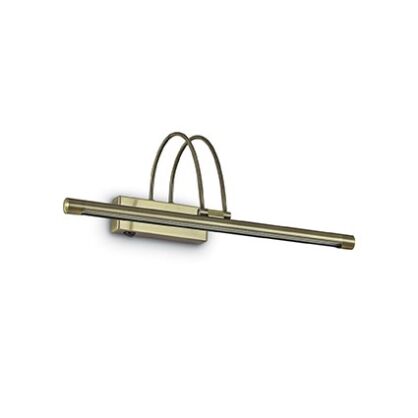 Kinkiet BOW AP66 BRĄZOWY Ideal Lux  121161  posiada metalową ramę w kolorze brązu włącznik na obudowie idealny nad lustro obraz