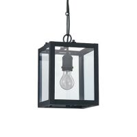 Lampa wisząca IGOR SP1 CZARNY Ideal Lux  092850  ma kolor czarny  jest w kształcie prostokąta surowy kształt styl industralny