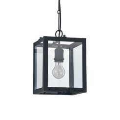 Lampa wisząca IGOR SP1 CZARNY Ideal Lux  092850  ma kolor czarny  jest w kształcie prostokąta surowy kształt styl industralny