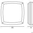 Kinkiet plafon zewnętrzny NEX 91022-BL Minimalistyczny kwadrat IP44 - 2