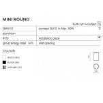 Lampa sufitowa techniczna czarna Mini Round AZzardo AZ1781 - 2