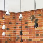 Lampa wisząca BELL/Z 210B  ELKIM  Czarna lub biała aluminium + szkło LED 4000K / 3000K - 3