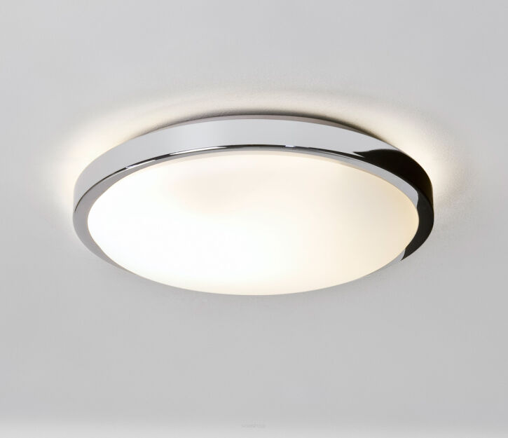 Plafon Denia 0587 okragła IP44 chrom białe szkło do łazienki 1134001