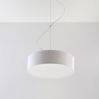 Elegancka Lampa Sufitowa Koło Wisząca ARENA 35  SL. 0117 klosz z tworzywa sztucznego w kolorze białym w kształcie walca