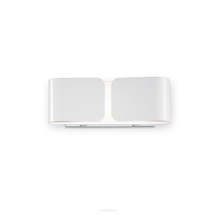 Kinkiet Clip AP2 MINI BIANCO Ideal Lux  049236 Metalowy korpus wykonany z cienkiej blachy ma kolor biały