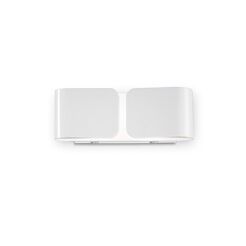 Kinkiet Clip AP2 MINI BIANCO Ideal Lux  049236 Metalowy korpus wykonany z cienkiej blachy ma kolor biały