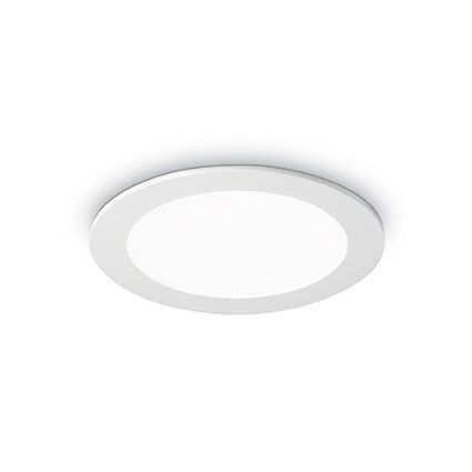Lampa wpuszczana GROOVE FI1 20W ROUND Ideal Lux 123998    ma kolor biały z alumiunim okrągła