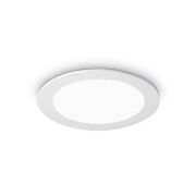 Lampa wpuszczana GROOVE FI1 20W ROUND Ideal Lux 123998    ma kolor biały z alumiunim okrągła