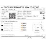 Reflektor do szyny magnetycznej ALDO TRACK MAGNETIC 12W POINTS 60 AZZRDO 3000K/4000K - 3