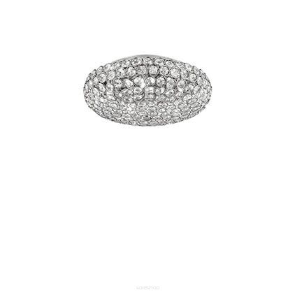 Plafon King PL5 CROMO Ideal Lux 075419   klosz składający się z metalowych pierścieni wypełnionych kryształkami kolor chromu