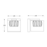 Kinkiet GEM W0389-01A-F7AC LED 5W złota zumaline Elegancki transparentny klosz z kryształkami wewnątrz klimatycznie rozprasza światło - 2