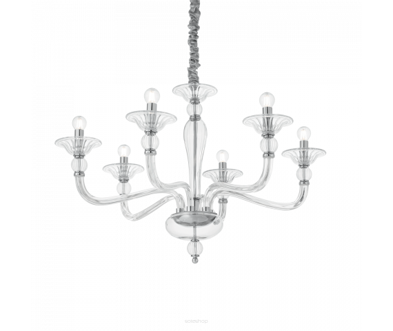 Lampa wisząca Żyrandol Danieli SP6 159959 NOWOCZESNY IP20 E27 metal Ideal Lux OPRAWA W STYLU KLASYCZNYM